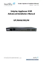 Предварительный просмотр 1 страницы Dedicated Micros NetVu Uniplex UP/MAN/002/M Advanced Installation Manual