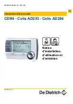 DeDietrich AD253 Installation, User And Service Manual preview