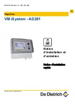 DeDietrich AD281 Installation And Service Manual preview