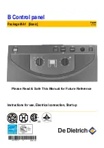 Preview for 1 page of DeDietrich B control panel Instructions For Use, Electrical Connection, Start Up