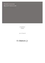 DeDietrich DFU884ES Manual To Installation preview