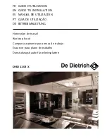 Preview for 1 page of DeDietrich DHD1103 X Manual To Installation