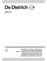 DeDietrich DHG397 Instructions For Installation And Use Manual preview