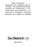 DeDietrich DHT316XE1 Instructions For Installation And Use Manual preview