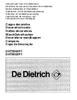 DeDietrich DHT386XP1 Directions For Use And Instructions For Installation preview