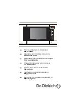 Preview for 1 page of DeDietrich DME315WE1 Operating And Installing Instructions