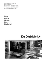 DeDietrich DOP1160B User Manual предпросмотр