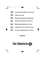 Preview for 1 page of DeDietrich DOV499 Series Manual