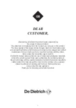 Preview for 28 page of DeDietrich DPE7400X Manual For Installation And Use