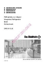 DeDietrich DRS 915 JE Instructions For Use Manual preview