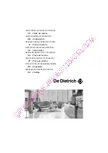 DeDietrich DTE714B Manual For Installation And Use preview