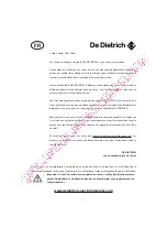 Предварительный просмотр 2 страницы DeDietrich DTE714B Manual For Installation And Use