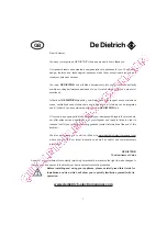 Предварительный просмотр 13 страницы DeDietrich DTE714B Manual For Installation And Use