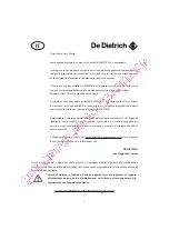 Предварительный просмотр 24 страницы DeDietrich DTE714B Manual For Installation And Use