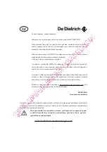 Предварительный просмотр 35 страницы DeDietrich DTE714B Manual For Installation And Use