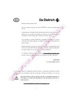 Предварительный просмотр 46 страницы DeDietrich DTE714B Manual For Installation And Use