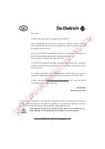 Предварительный просмотр 68 страницы DeDietrich DTE714B Manual For Installation And Use