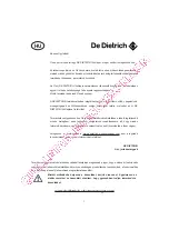 Предварительный просмотр 79 страницы DeDietrich DTE714B Manual For Installation And Use