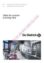 DeDietrich DTG 701 Series Manual For Installation And Use preview