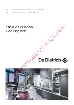 Preview for 1 page of DeDietrich DTG1008 Series Manual For Installation And Use