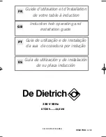 DeDietrich DTI309 Operating And Installation Manual preview