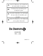 DeDietrich DTI514 Operating And Installation Manual preview