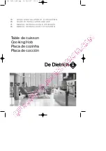 Preview for 1 page of DeDietrich DTI716X Manual To Installation And Use