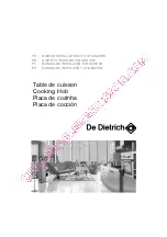 DeDietrich DTV701 Manual To Installation And Use preview