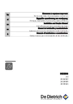 Preview for 1 page of DeDietrich INIDENS 20/24 MI Installation And Service Manual