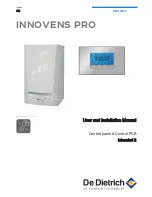 Предварительный просмотр 1 страницы DeDietrich INNOVENS PRO User And Installation Manual