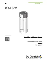 Preview for 1 page of DeDietrich KALIKO TWH 200 EV Installation And Service Manual