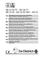 Предварительный просмотр 1 страницы DeDietrich MS 24 Operating And Installation Instructions