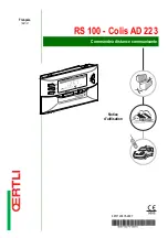 DeDietrich OERTLI RS 100 - Package AD 223 User Manual preview