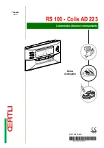 Preview for 1 page of DeDietrich OERTLI RS 100 - Package AD 223 User Manual