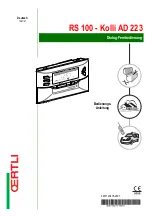 Preview for 5 page of DeDietrich OERTLI RS 100 - Package AD 223 User Manual