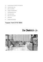 DeDietrich Teppan Yaki DTE1068X Directions For Use Manual preview