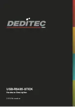 Предварительный просмотр 1 страницы Deditec USB-RS485-STICK Hardware Description