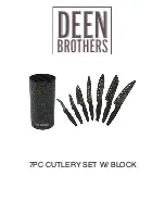 Deen brothers DB8CUTB Quick Start Manual preview