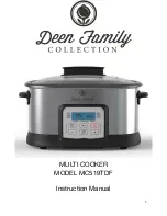 Deen Family MC519TDF Instruction Manual preview