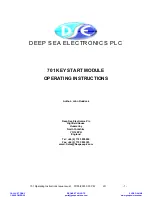 Предварительный просмотр 1 страницы Deep Sea Electronics Plc 701 Operating Instructions Manual