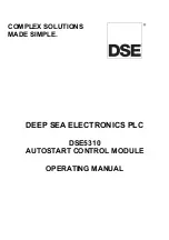 Deep Sea Electronics Plc DSE5310 Operating Manual preview