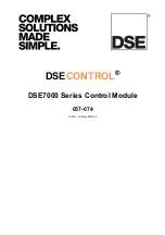 Предварительный просмотр 1 страницы DEEP SEA ELECTRONICS DSECONTROL DSE7000 Series Operator'S Manual