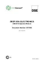 DEEP SEA ELECTRONICS DSEGenset DSE3110 Operator'S Manual предпросмотр