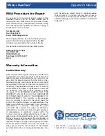 Preview for 6 page of DeepSea Power & Light Wide-i SeaCam WSC-3060 Black and White Operator'S Manual