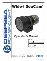 DeepSea Power & Light Wide-i SeaCam Operator'S Manual preview