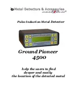 DeepTech Ground Pioneer 4500 User Manual preview