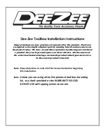 Preview for 2 page of DeeZee Brite Tread Tool Box Installation Instruction