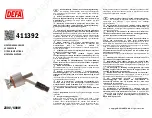 DEFA 411392 Fitting Instructions Manual предпросмотр