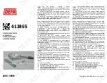 Предварительный просмотр 1 страницы DEFA 413865 Fitting Instructions