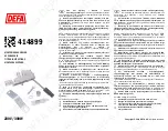 Предварительный просмотр 1 страницы DEFA 414899 Fitting Instructions Manual